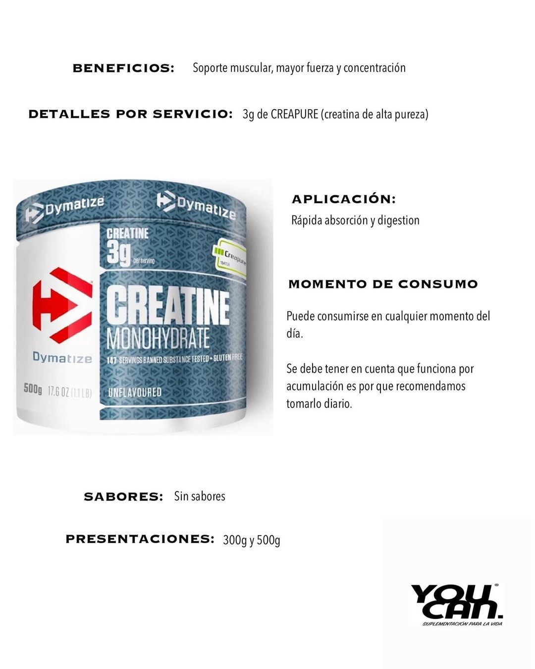 Creatina Dimatize 88 servicios