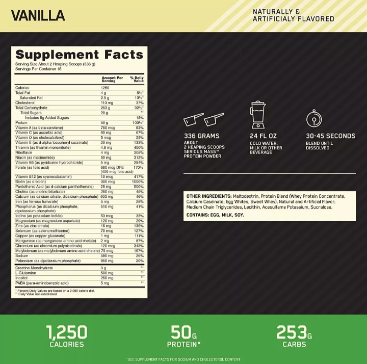 Proteína volumen Seerius Mass 12 Lb