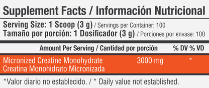 Creatina monohidratada 100 serv