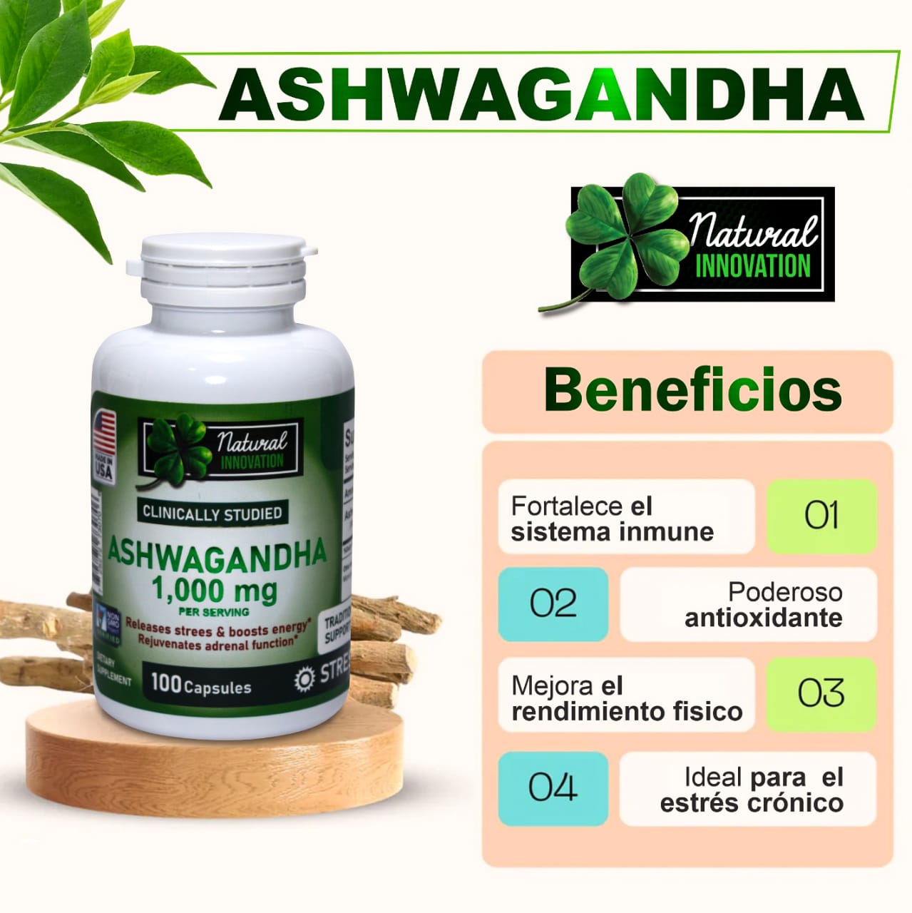 Ashwagandha  100 Cápsulas