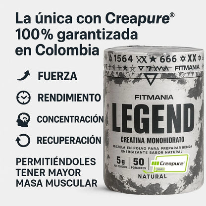 Creatina Monohidratada Legend (50 Servicios)