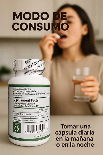 Citrato de magnesio 60 Caps