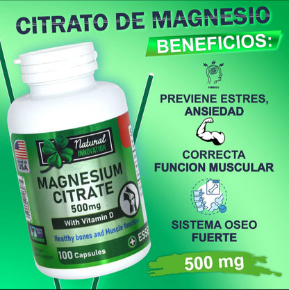 Citrato de magnesio 60 Caps