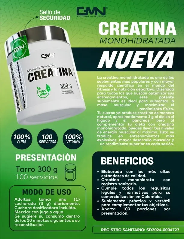 Combo Volumen Proteina 2 Lb y Creatina 100 Serv