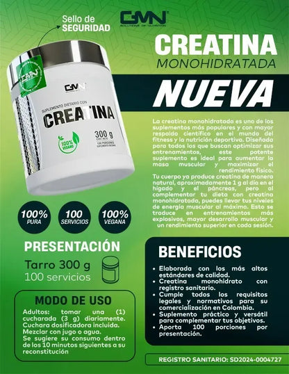 Combo Volumen Proteina 2 Lb y Creatina 100 Serv